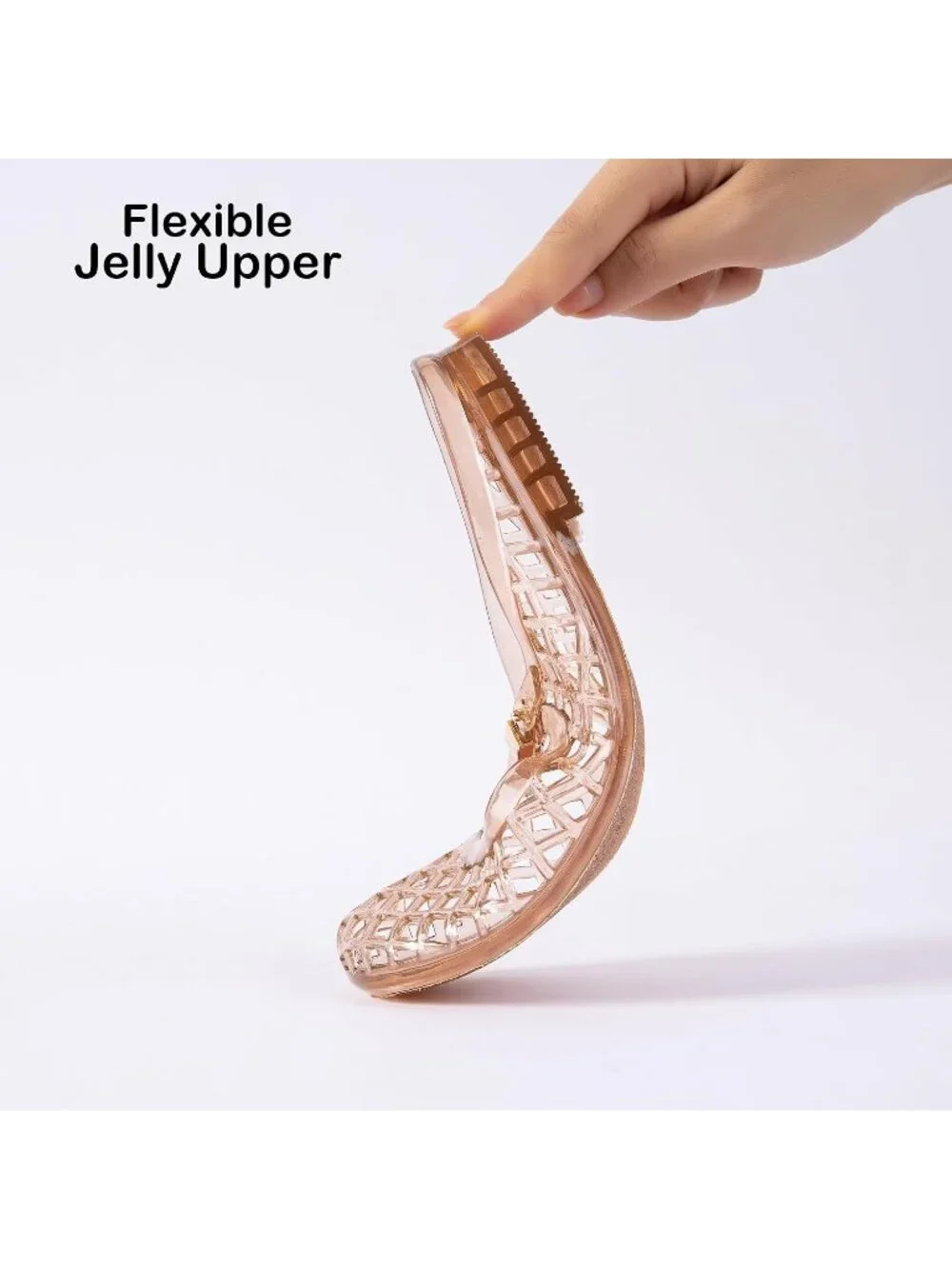 Women's Mocha Mary Jane Jelly Mule Flat Sandals Waterproof Beach Pool Comfort